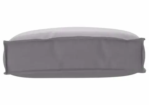 Pernă pentru spătar Gri 50x40x12 cm din țesătură Oxford - 3/5