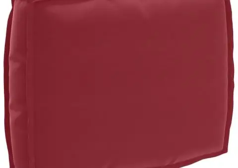 Cuscus pentru palet cu spătar roșu vin, 50 x 40 x 12 cm, fabricat din Oxford. - 1/5