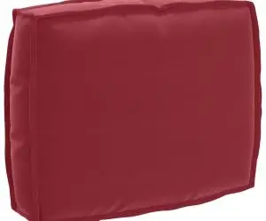 vidaXL Cuscus pentru palet cu spătar roșu vin, 50 x 40 x 12 cm, fabricat din Oxford.
