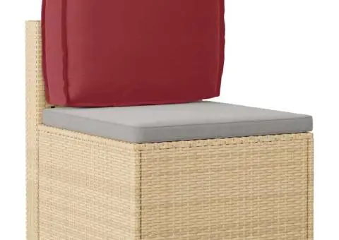 Cuscus pentru palet cu spătar roșu vin, 50 x 40 x 12 cm, fabricat din Oxford. - 2/5