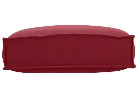 Cuscus pentru palet cu spătar roșu vin, 50 x 40 x 12 cm, fabricat din Oxford. - 3/5
