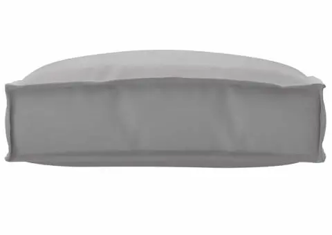 Cojoc de Palet pentru Scaun Gri 50x50x12 cm, Țesătură Oxford - 2/5