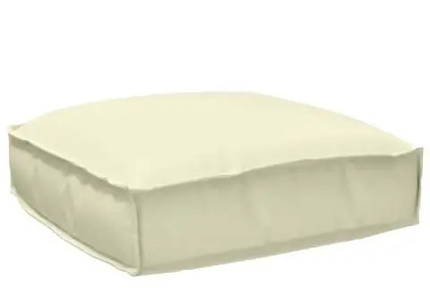 Pernă pentru șezlong crem 50 x 50 x 12 cm, din țesătură Oxford. - 1/5