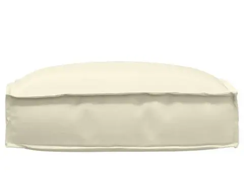 Pernă pentru șezlong crem 50 x 50 x 12 cm, din țesătură Oxford. - 3/5