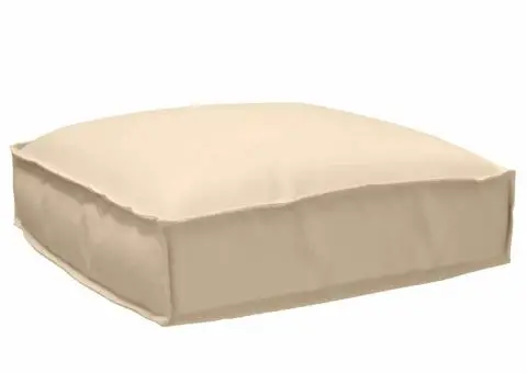 Perna pentru banchet, bej, 50x50x12 cm, țesătură Oxford. - 1/5