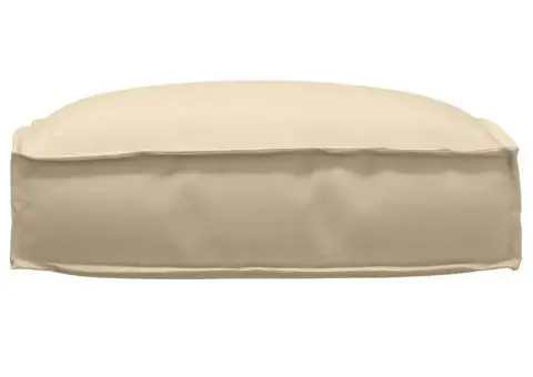 Perna pentru banchet, bej, 50x50x12 cm, țesătură Oxford. - 3/5