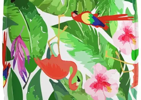 Cojoc de Palet pentru Scaun Tropical Jungle 50x50x12 cm, realizat din pânză Oxford. - 4/5