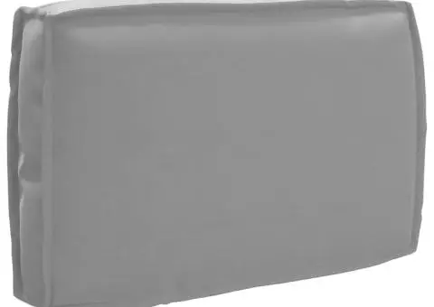 Cojoc pentru palet, spătar gri, 60 x 40 x 12 cm, fabricat din Oxford. - 1/5