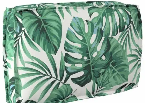 Perna pentru palet cu spătar, model cu frunze 60 x 40 x 12 cm, fabricată din Oxford. - 1/5