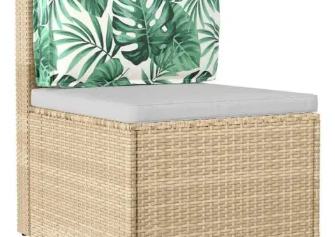 Perna pentru palet cu spătar, model cu frunze 60 x 40 x 12 cm, fabricată din Oxford. - 2/5