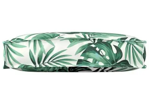 Perna pentru palet cu spătar, model cu frunze 60 x 40 x 12 cm, fabricată din Oxford. - 3/5