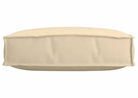 Perne de palet pentru șezut Bej 60x60x12 cm din țesătură Oxford - 2/5