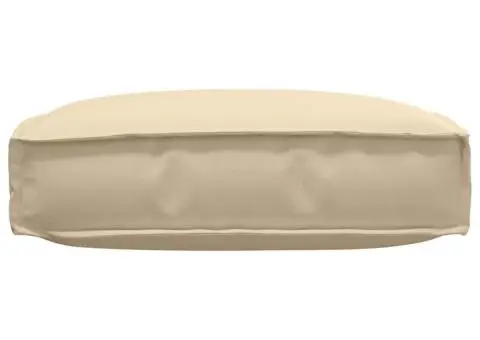 Perne de palet pentru șezut Bej 60x60x12 cm din țesătură Oxford - 3/5