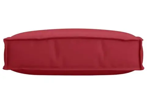 Căptușeală de palet pentru scaun roșu vin 60x60x12 cm, țesătură Oxford - 2/5