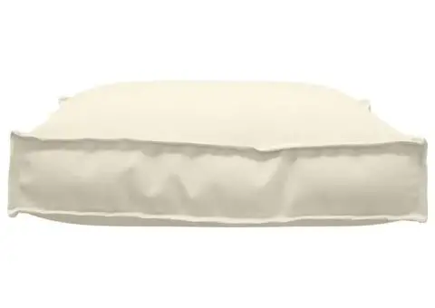 Pernă pentru palet pentru scaun, crem, 70 x 70 x 12 cm, fabricată din Oxford. - 4/5