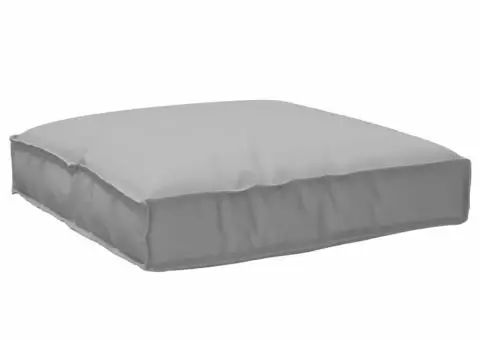 Pernă de șezut pentru palet, gri, 80x80x12 cm, din material Oxford - 1/5