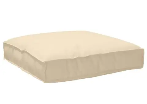 Perna pentru scaun Bej 80x80x12 cm din țesătură Oxford - 1/5