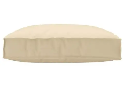 Perna pentru scaun Bej 80x80x12 cm din țesătură Oxford - 2/5