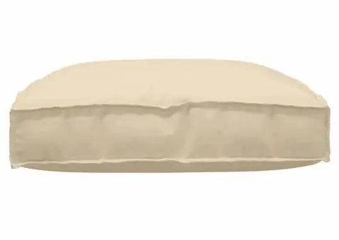 Perna pentru scaun Bej 80x80x12 cm din țesătură Oxford - 3/5