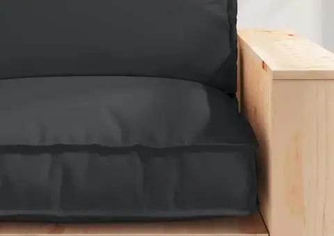 Pernă pentru palet de șezut, neagră, 80x80x12 cm, din fabrică Oxford. - 5/5