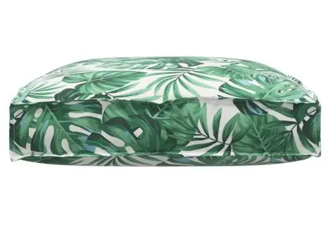 Pernă pentru palet de șezut cu model de frunze, 80x80x12 cm, din material Oxford. - 3/5