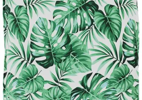 Pernă pentru palet de șezut cu model de frunze, 80x80x12 cm, din material Oxford. - 4/5