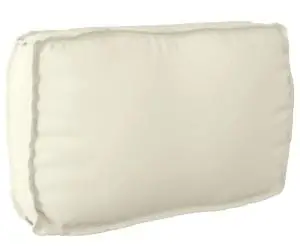 Pernă pentru palet pentru suportul spatelui Crem 70 x 40 x 12 cm, fabricată din Oxford.