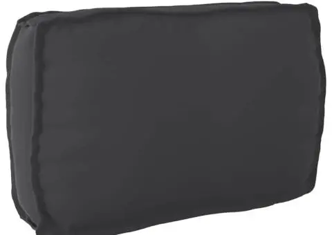 Perne pentru palete cu spătar negre 70x40x12 cm, din material Oxford. - 1/5