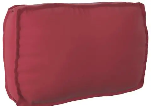 Pernă pentru paleți pentru spătar Roșu Vin 70 x 40 x 12 cm, din țesătură Oxford. - 1/5