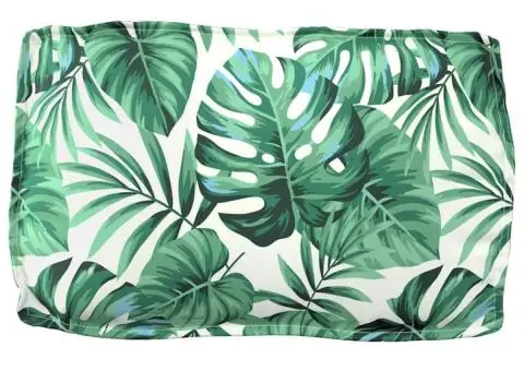 Perna de palet pentru spătar cu model de frunze 70 x 40 x 12 cm, din țesătură Oxford. - 4/5