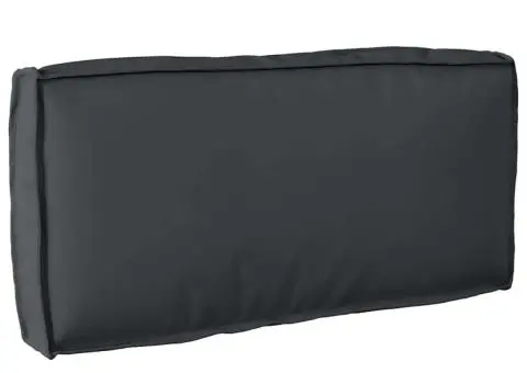 Pernă pentru spătar neagră 80x40x12 cm de la , fabricată din Oxford. - 1/5