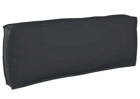 Pernă pentru spătar Neagră 120x40x12 cm din țesătură Oxford - 1/5