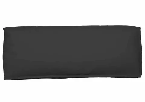 Pernă pentru spătar Neagră 120x40x12 cm din țesătură Oxford - 4/5