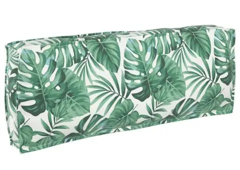 Perna de palet pentru spătar cu model de frunze, 120 x 40 x 12 cm, din material Oxford. - 1/5