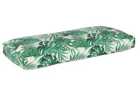 Perna pentru palet - șezut/spătar cu model de frunze, 120 x 50 x 12 cm, din țesătură Oxford - 2/5