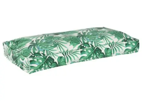 Pătură de palet pentru șezut/spătar cu model de frunze 120x60x12 cm, material Oxford - 2/5