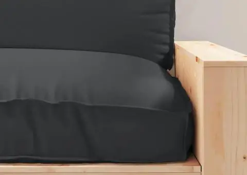 Perna de paleți pentru șezut Neagră 120x80x12 cm - 5/5