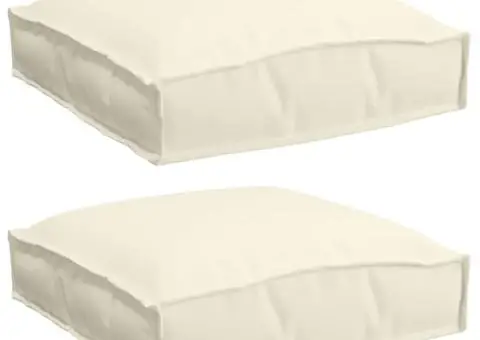 Perne de Palet pentru Scaun 2 buc Crem 40x40x8 cm din Material Oxford - 2/5