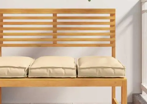 Set de 2 perne pentru palet, bej, 40 x 40 x 8 cm, din stofă Oxford - 1/5