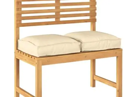 Set de 2 perne pentru palet, bej, 40 x 40 x 8 cm, din stofă Oxford - 3/5