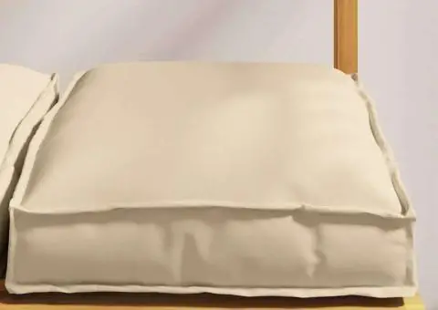 Set de 2 perne pentru palet, bej, 40 x 40 x 8 cm, din stofă Oxford - 4/5