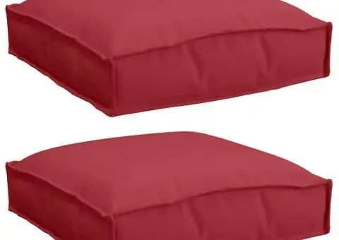 Pături pentru palet , pentru loc de ședere, 2 buc, roșu vin, 40 x 40 x 8 cm, țesătură Oxford - 2/5