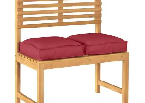 Pături pentru palet , pentru loc de ședere, 2 buc, roșu vin, 40 x 40 x 8 cm, țesătură Oxford - 3/5