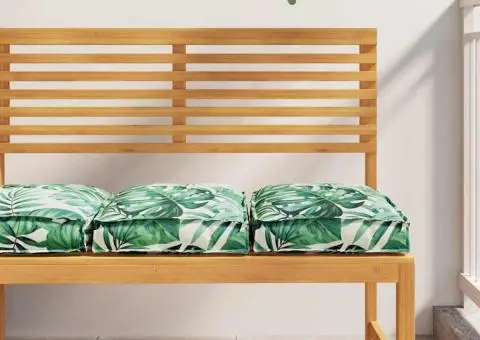 Set de 2 cozețe pentru șezut, model cu frunze, 40 x 40 x 8 cm, material Oxford - 1/5