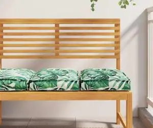 vidaXL Set de 2 cozețe pentru șezut, model cu frunze, 40 x 40 x 8 cm, material Oxford