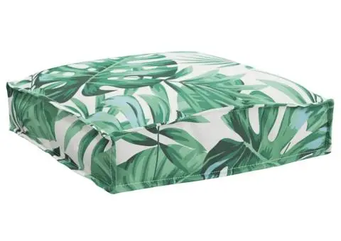 Set de 2 cozețe pentru șezut, model cu frunze, 40 x 40 x 8 cm, material Oxford - 5/5