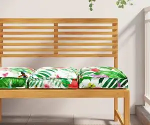 Perne pentru șezlong 2 buc Tropical Jungle 40x40x8 cm, fabricată din Oxford.