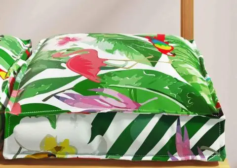 Perne pentru șezlong 2 buc Tropical Jungle 40x40x8 cm, fabricată din Oxford. - 4/5