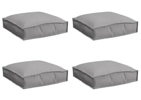 Perne pentru palete de șezut 4 buc gri 40x40x8 cm din țesătură Oxford - 2/5