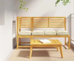 vidaXL Perne pentru palet , 4 buc, crem, 40 x 40 x 8 cm, din fabrică Oxford